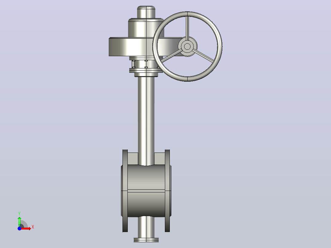 Dt943H(F)-10C.P.R.V-B[DN65]阀，截止阀，风阀，蝶阀前视图