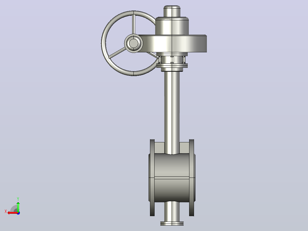 Dt943H(F)-10C.P.R.V-B[DN65]阀，截止阀，风阀，蝶阀后视图