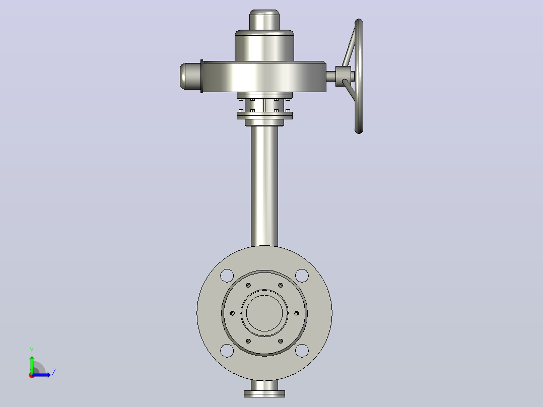 Dt943H(F)-10C.P.R.V-B[DN65]阀，截止阀，风阀，蝶阀左视图