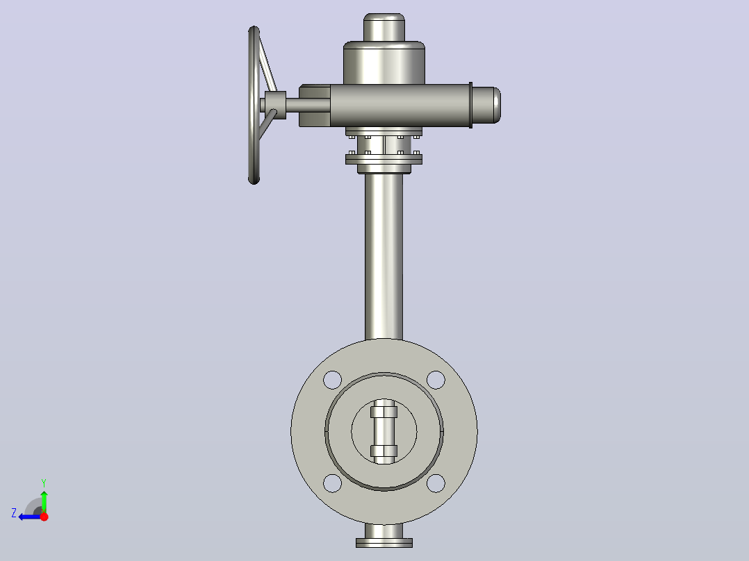 Dt943H(F)-10C.P.R.V-B[DN65]阀，截止阀，风阀，蝶阀右视图