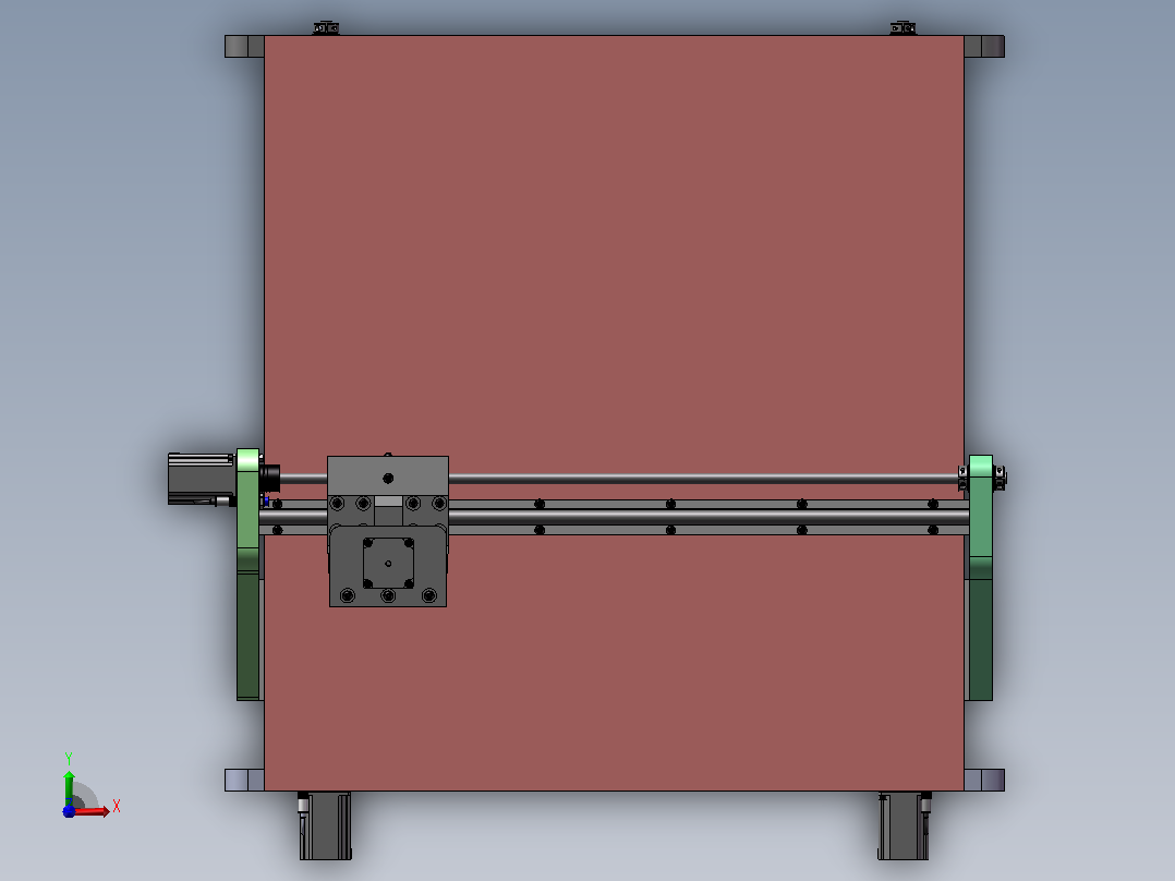 800×800数控铣床模型前视图