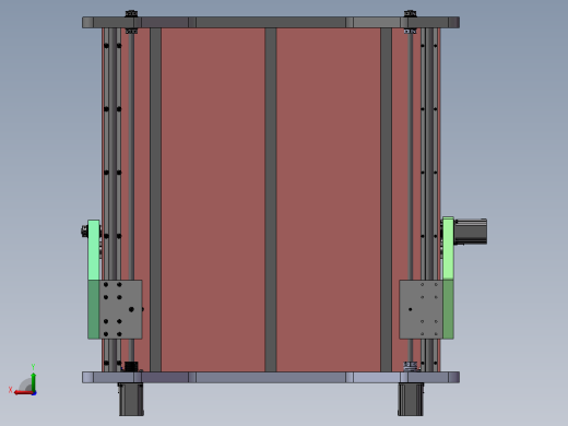 800×800数控铣床模型后视缩略图