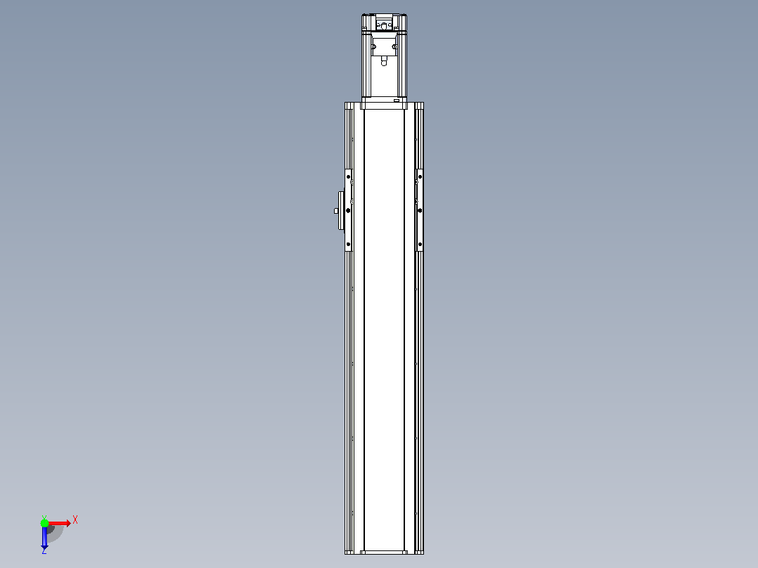 日规模组半封闭丝杆TPA-HNR-105D-1610C-L350-M-Y-P40-N3俯视图