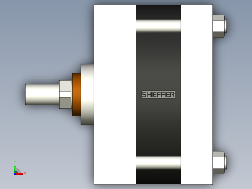 气动气缸短行程SHEFFER_8'' -MH-NX-0.5 ' '。前视缩略图