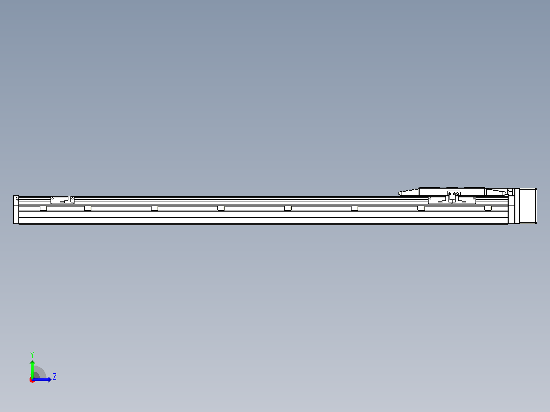 滚珠丝杠直线轴内置导轨TPA-GCR-150-2010C-L850-ML-M75-N3左视图