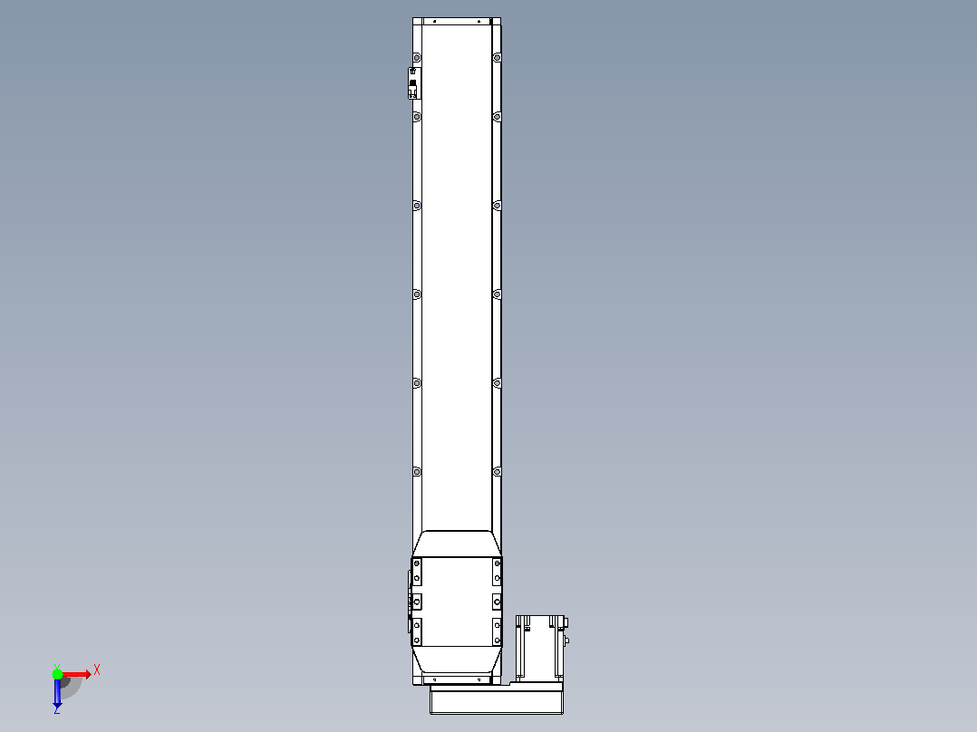 滚珠丝杠直线轴内置导轨TPA-GCR-150-2010C-L850-ML-M75-N3俯视图