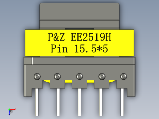 EE2519水平变压器5+5俯视缩略图