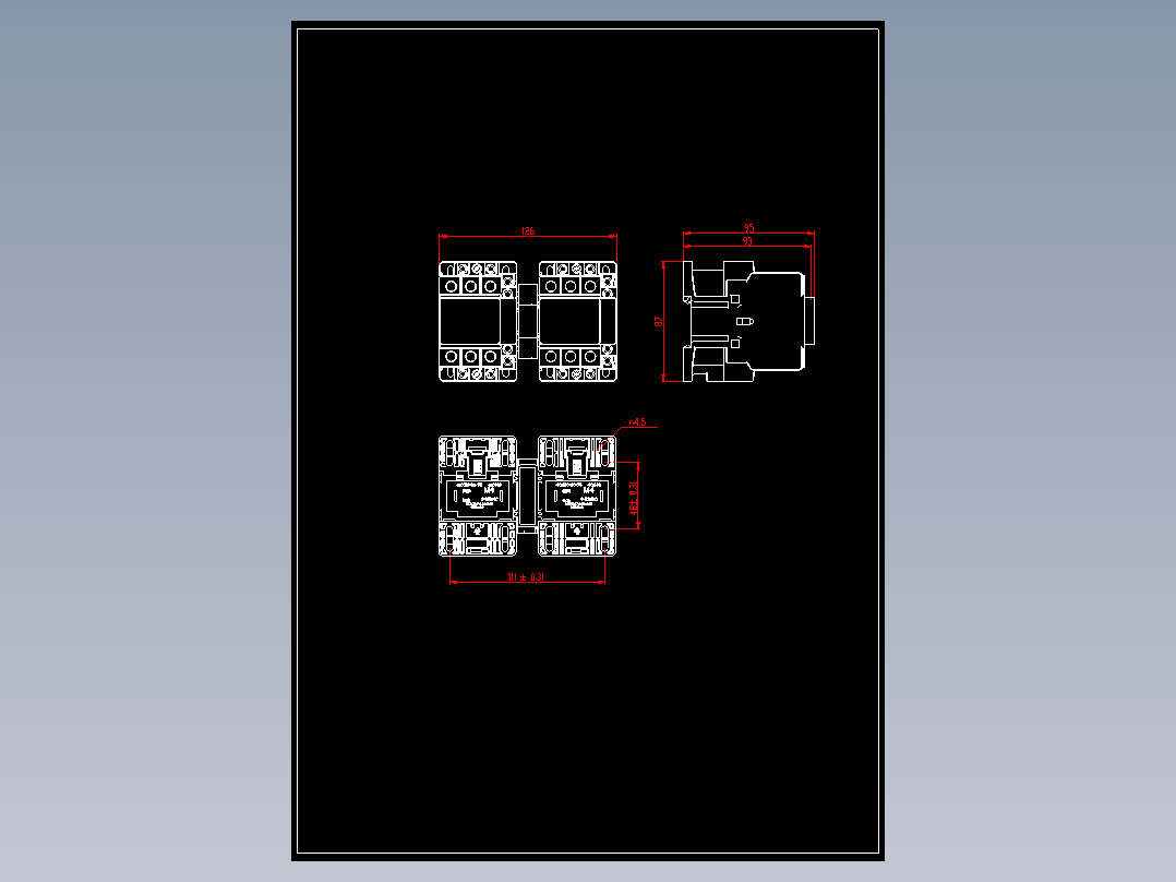 NXC-25_N～38_N交流接触器外形安装尺寸图202204