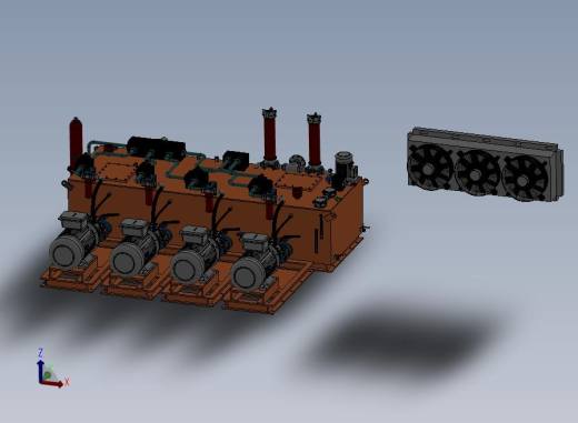 B12-废料压力液压装置设计模型