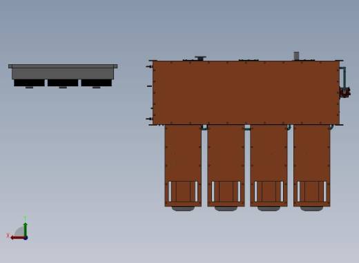 B12-废料压力液压装置设计模型后视缩略图