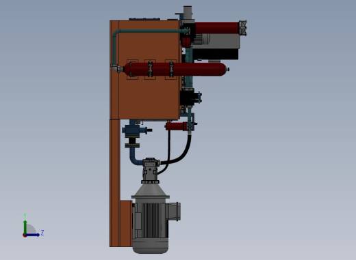 B12-废料压力液压装置设计模型左视缩略图