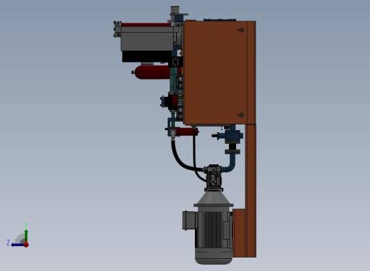 B12-废料压力液压装置设计模型右视缩略图