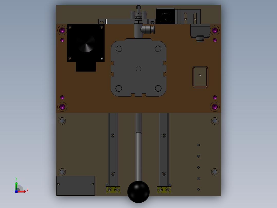 汽车按钮开关压装前视图
