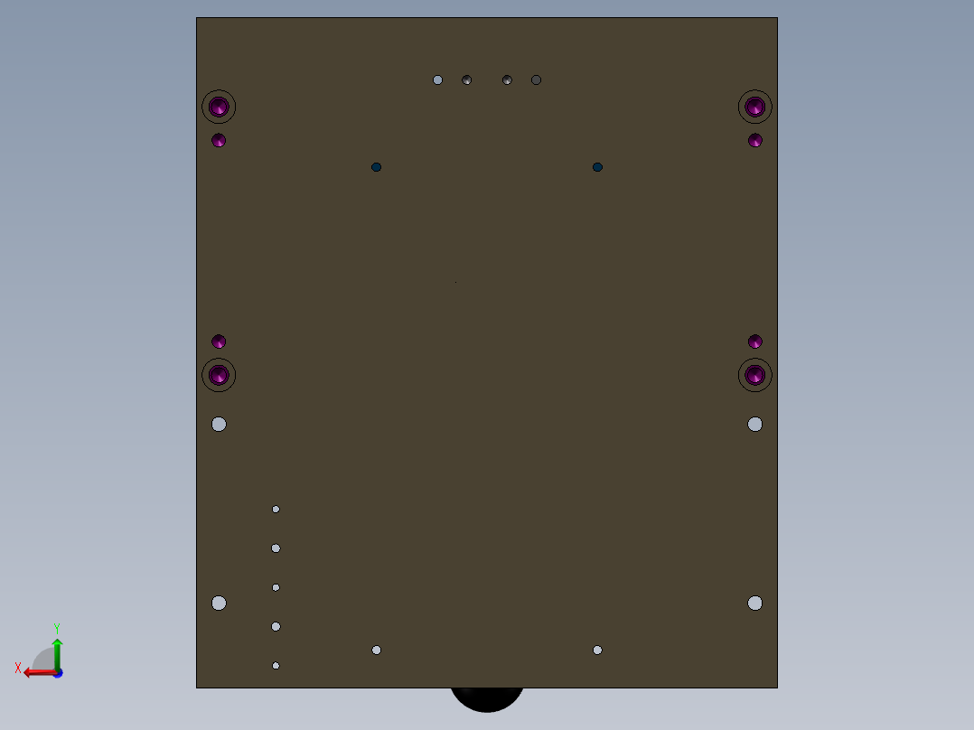 汽车按钮开关压装后视图