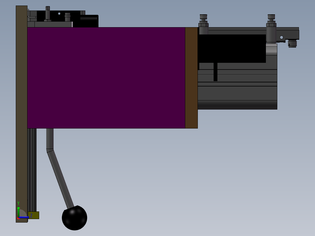 汽车按钮开关压装左视图