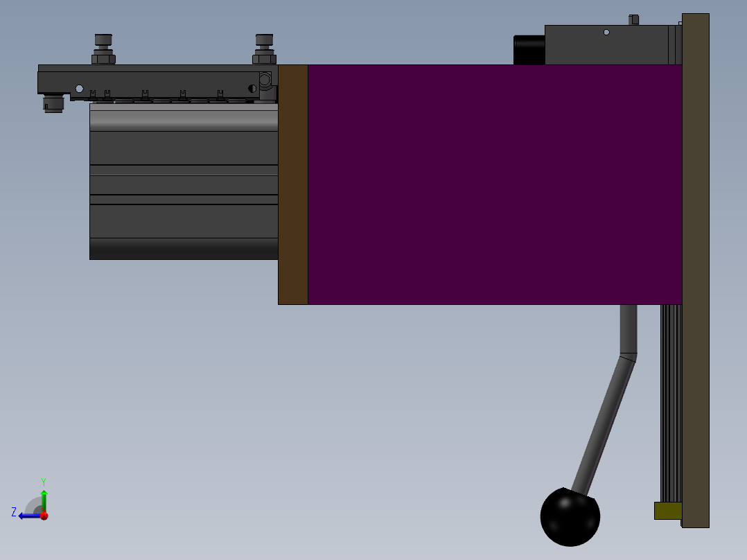 汽车按钮开关压装右视图