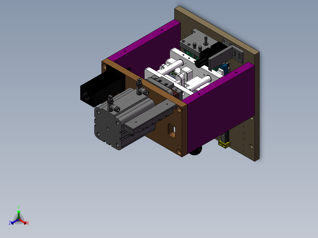 汽车按钮开关压装正等轴测图