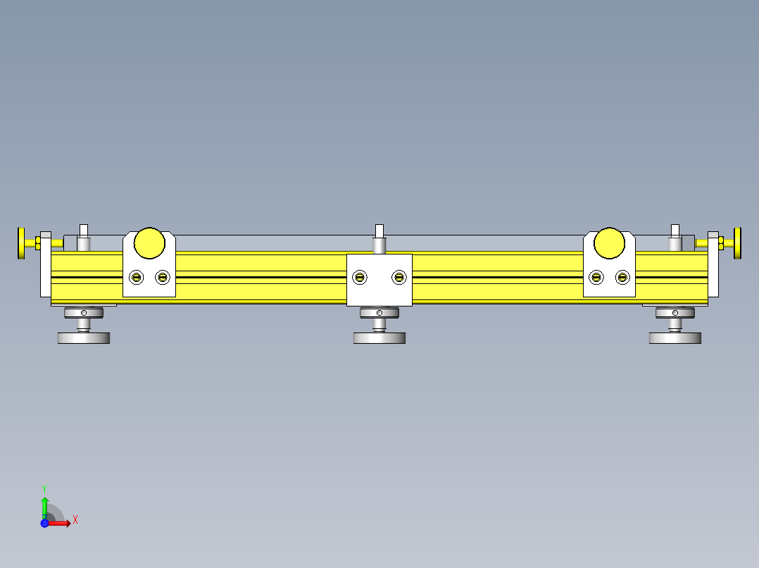冷却组件的XYZΘ调整前视图