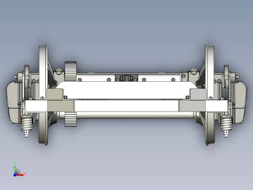 14-D-5牵引力转向架3D模型图纸 STP格式前视缩略图