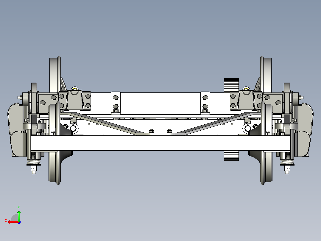 14-D-5牵引力转向架3D模型图纸 STP格式后视图