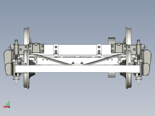 14-D-5牵引力转向架3D模型图纸 STP格式后视缩略图