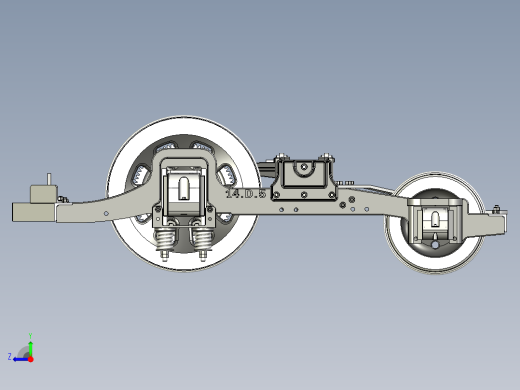 14-D-5牵引力转向架3D模型图纸 STP格式右视缩略图