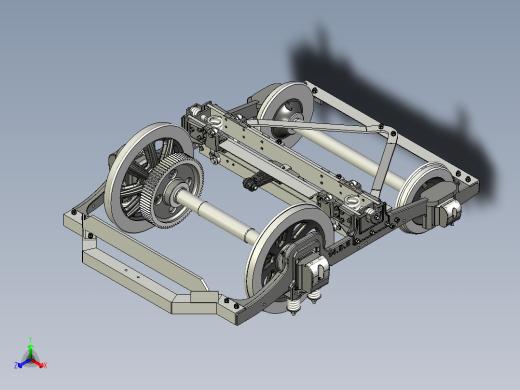 14-D-5牵引力转向架3D模型图纸 STP格式正等轴测缩略图