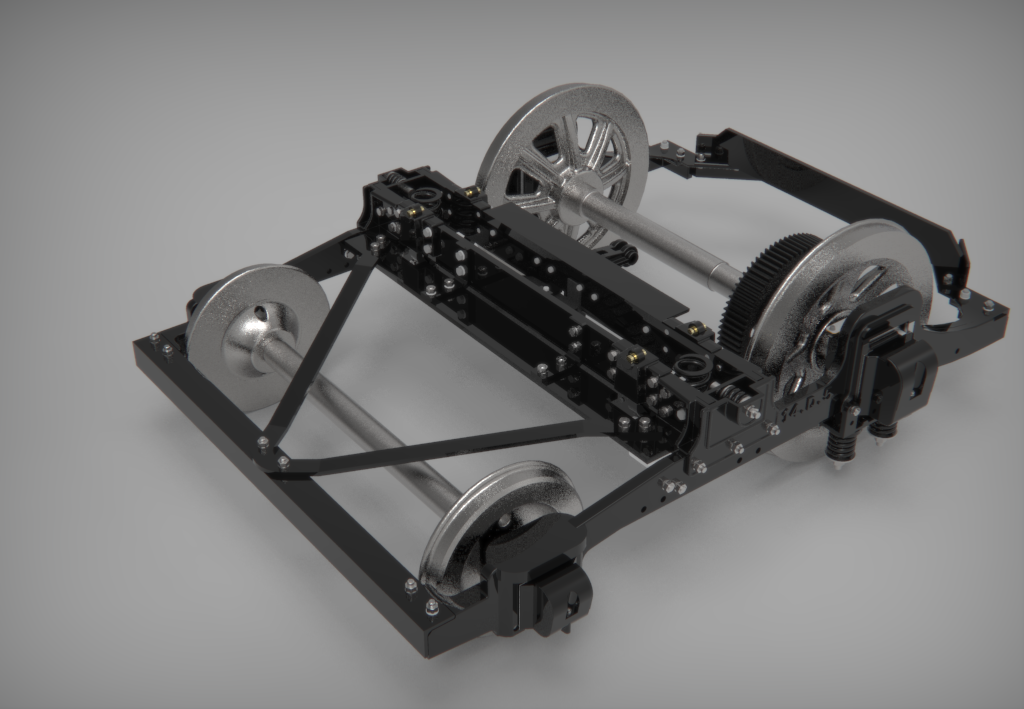 14-D-5牵引力转向架3D模型图纸 STP格式