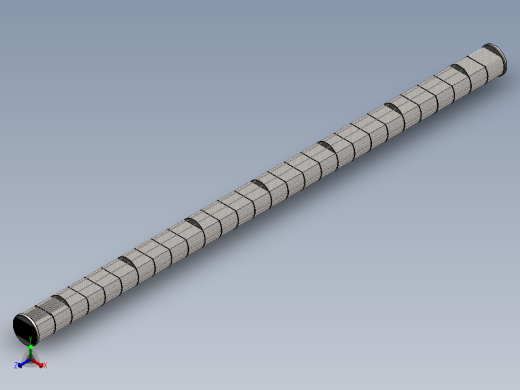 全热交换器顶部单元3D模型正等轴测缩略图