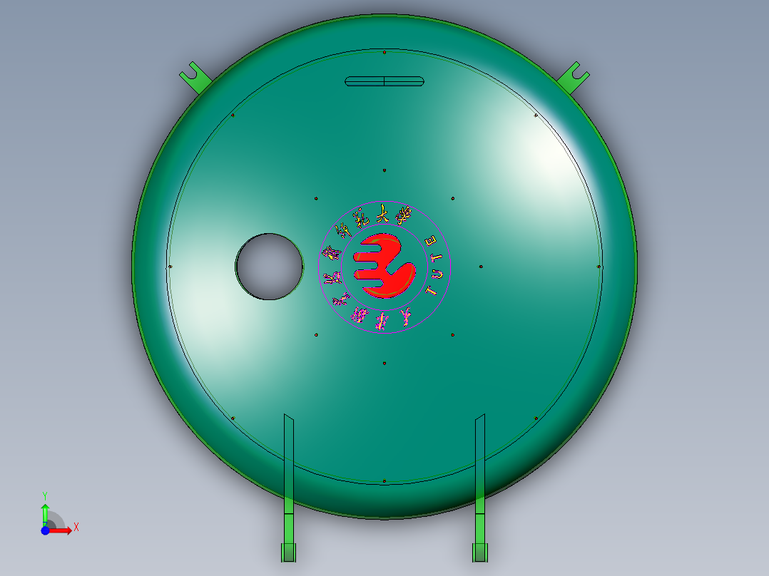 锅炉炉门前视图