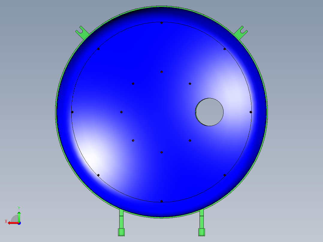 锅炉炉门后视图