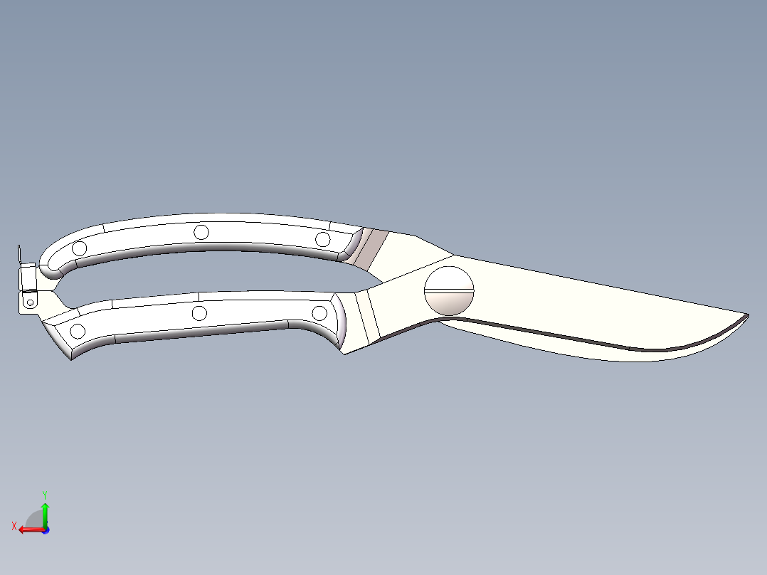 鸡骨剪刀后视图