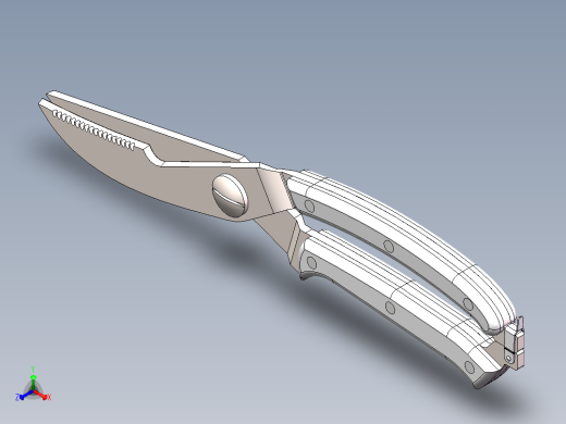 鸡骨剪刀正等轴测缩略图