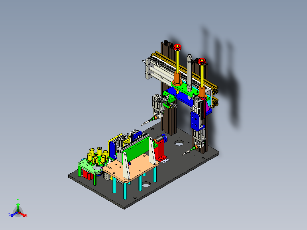 电机转子检测移栽设备3D模型图纸 STEP格式