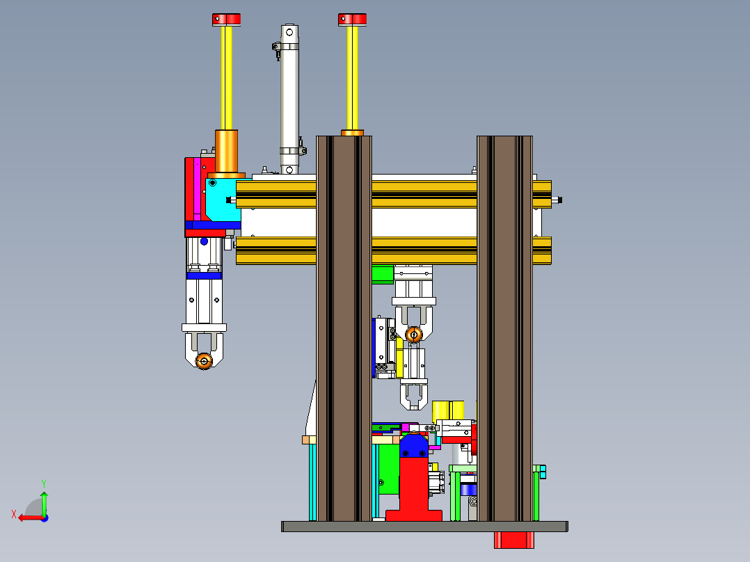 电机转子检测移栽设备3D模型图纸 STEP格式后视图