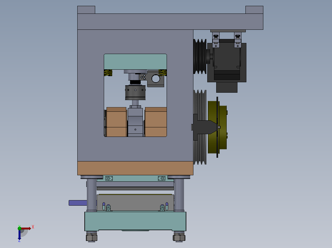 D420精密冲切机俯视图