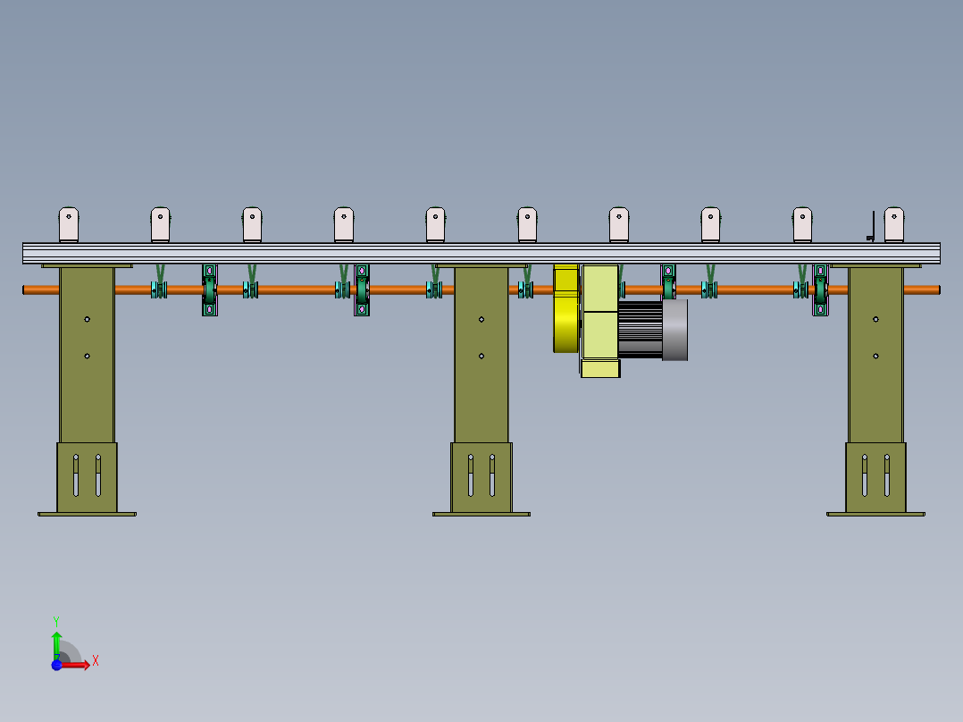 O带滚筒线左视图
