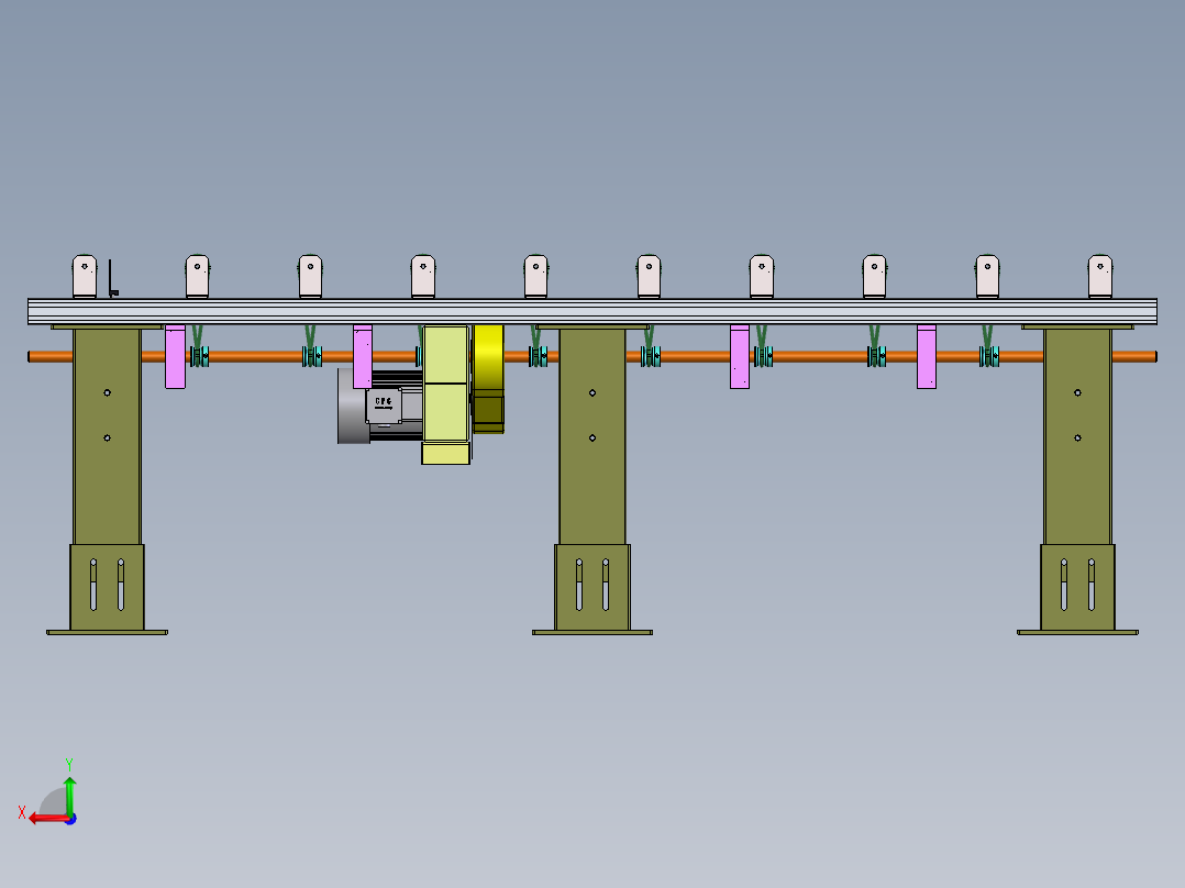 O带滚筒线右视图