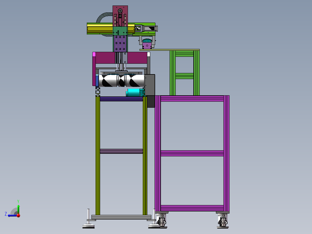 2022.09月-流水线检测机设备sw18可编辑右视图