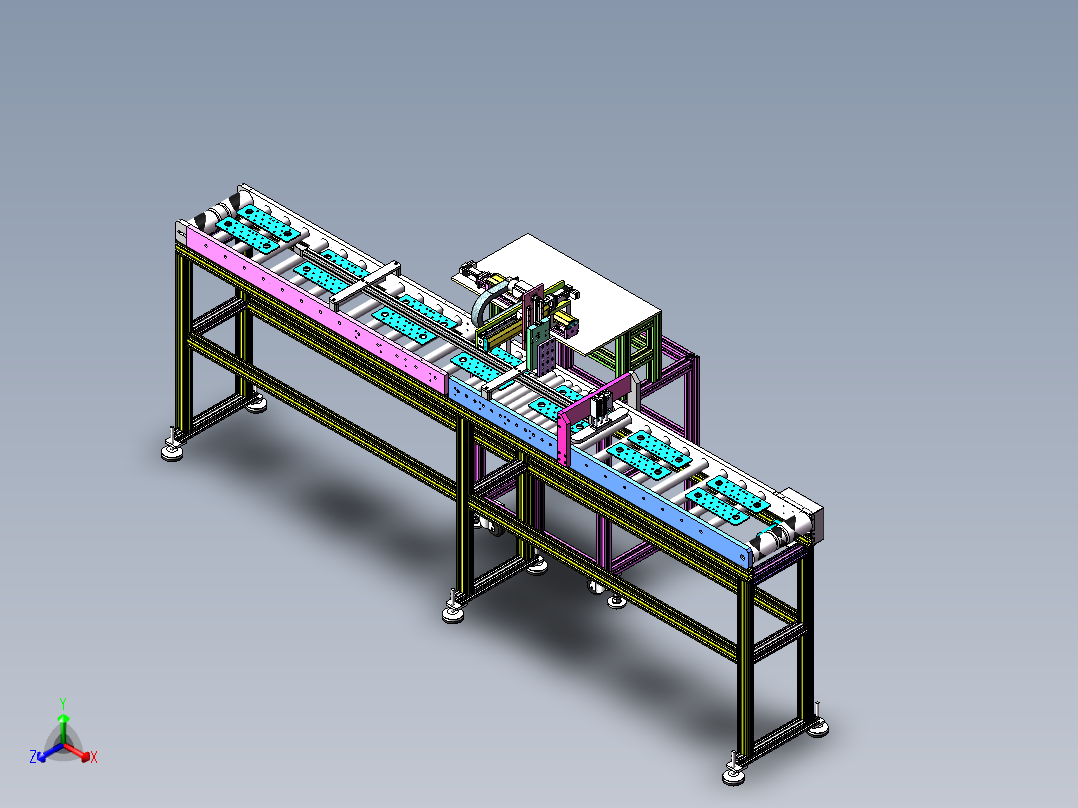 2022.09月-流水线检测机设备sw18可编辑正等轴测图