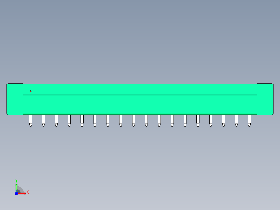 DEGSON 15EDG（公头） 3.81mm 螺钉锁紧，插拔式接线端子 FullPack-15EDGVM-3.81-18P-14-00AH前视图