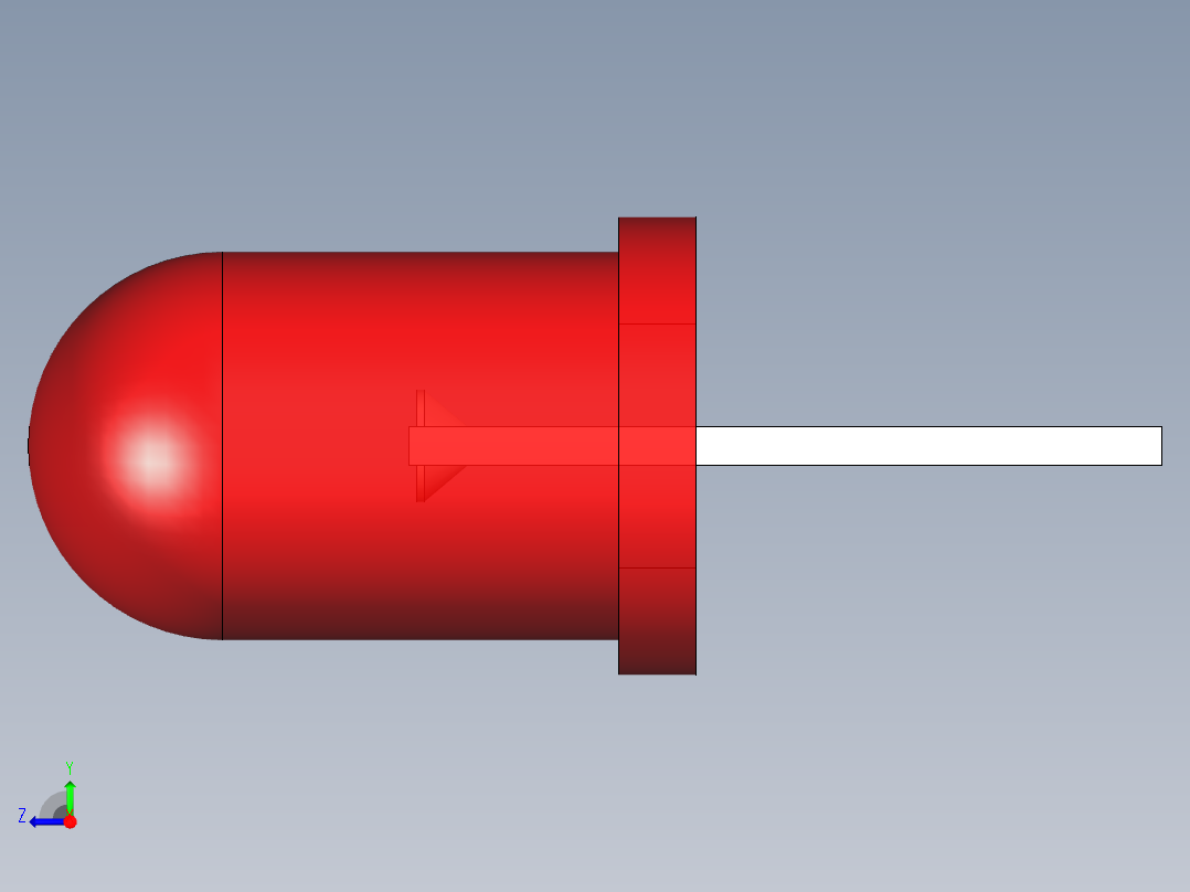 LED_Round_Red180_D5.0mm右视图