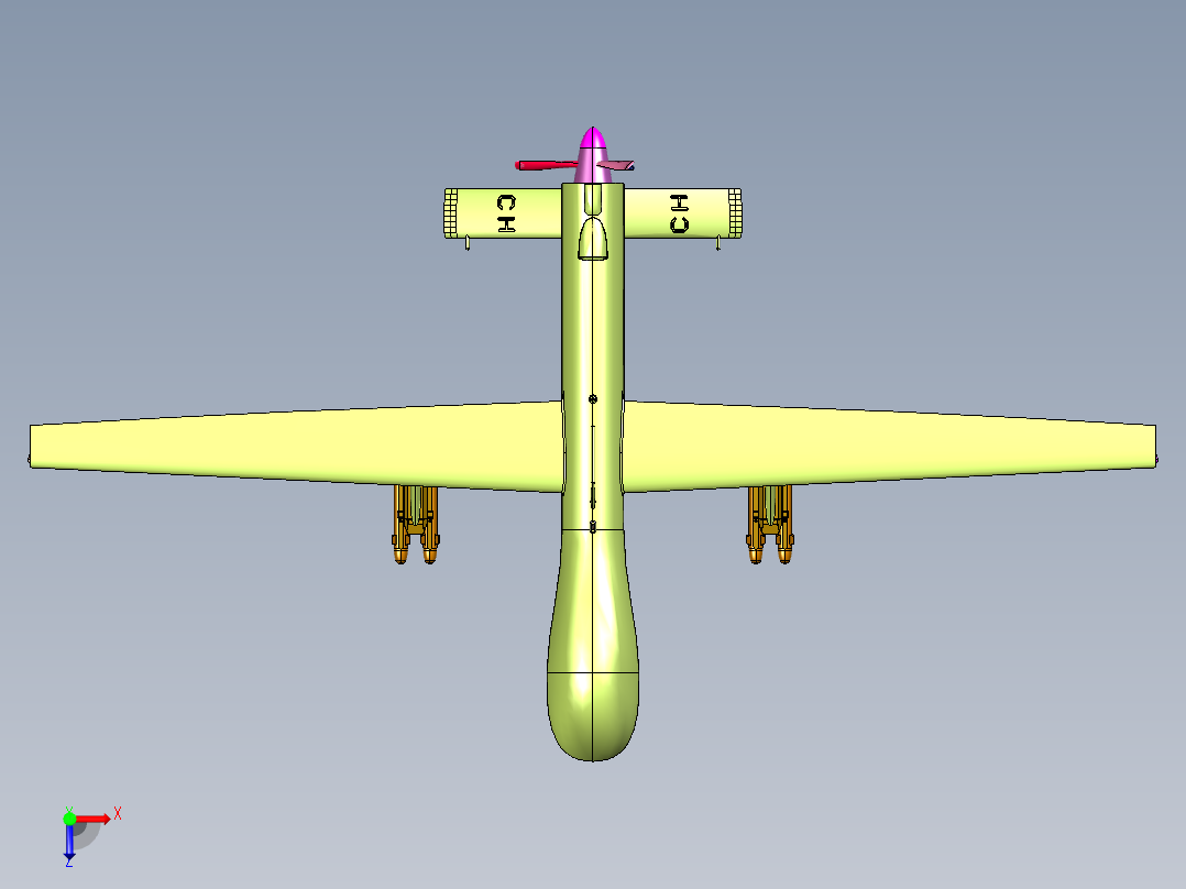 通用原子公司捕食者俯视图