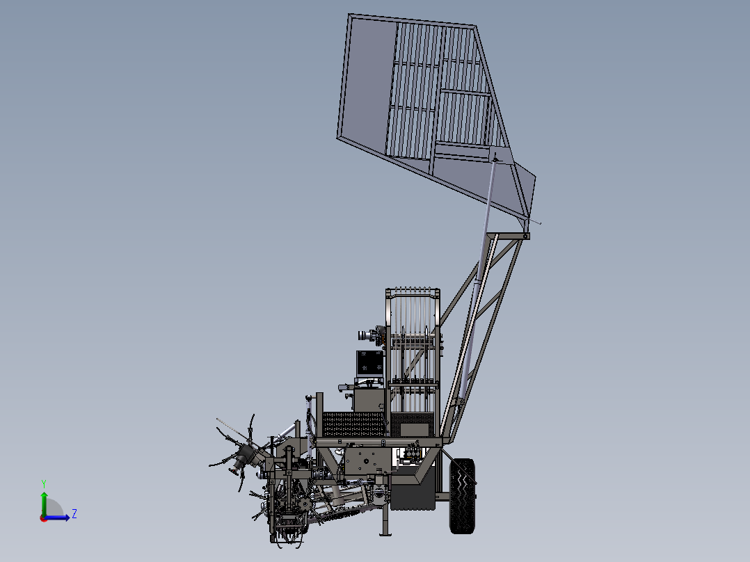 农用机械设备模型左视图