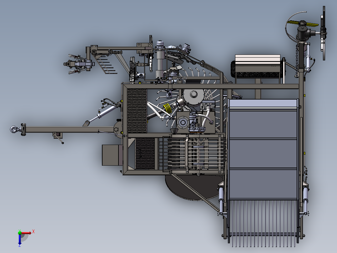 农用机械设备模型俯视图
