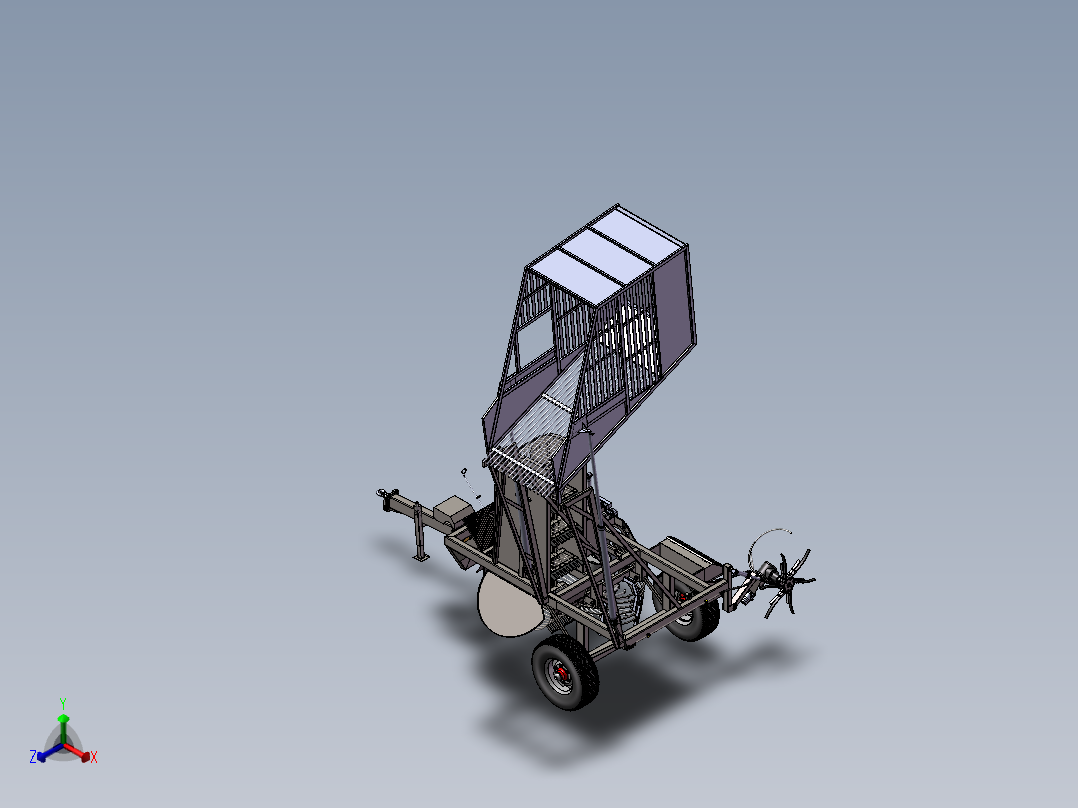 农用机械设备模型正等轴测图
