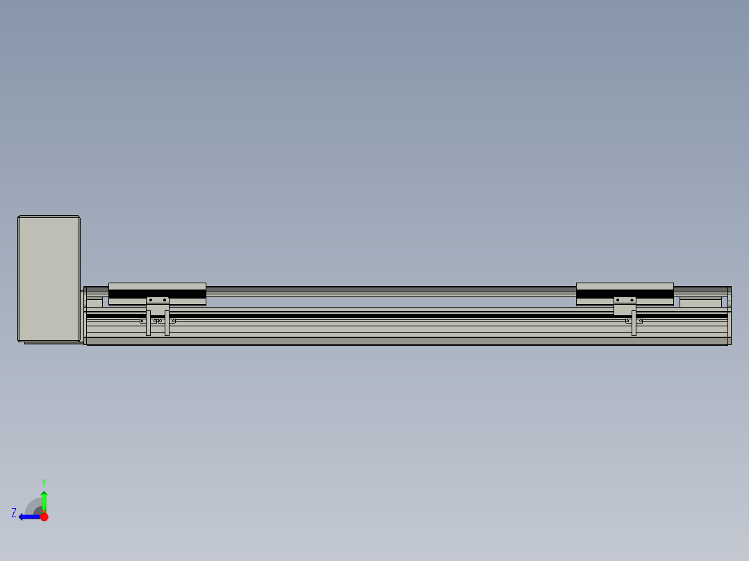 直线模组LHB17-L40-S700-RU设计图纸右视图