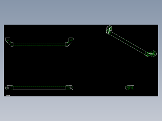 取手(鋁合金)(B)RS-2D多系列多零件图纸模型