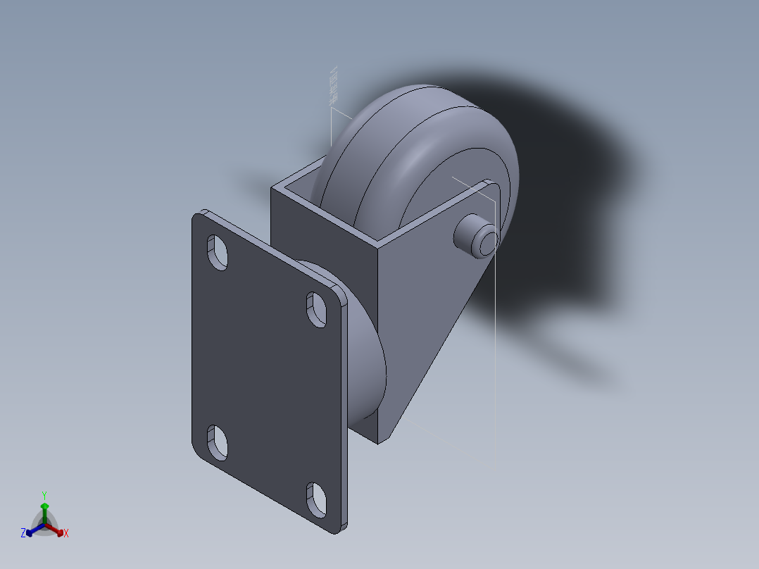 万向轮正等轴测图