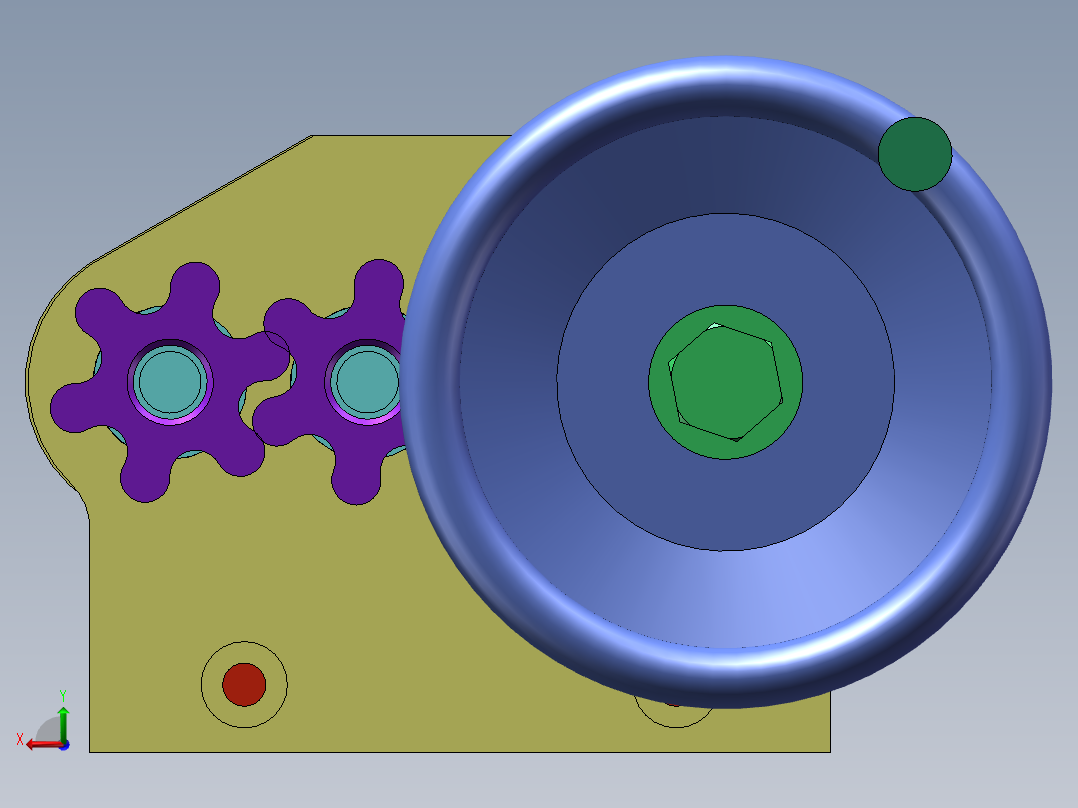 一种压面机构设计后视图